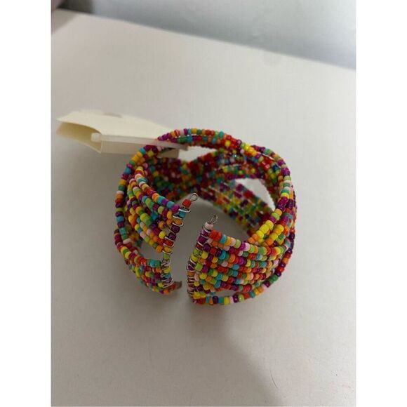Multi color beads, women's adjustable bracelet NWT - Picture 1 of 7